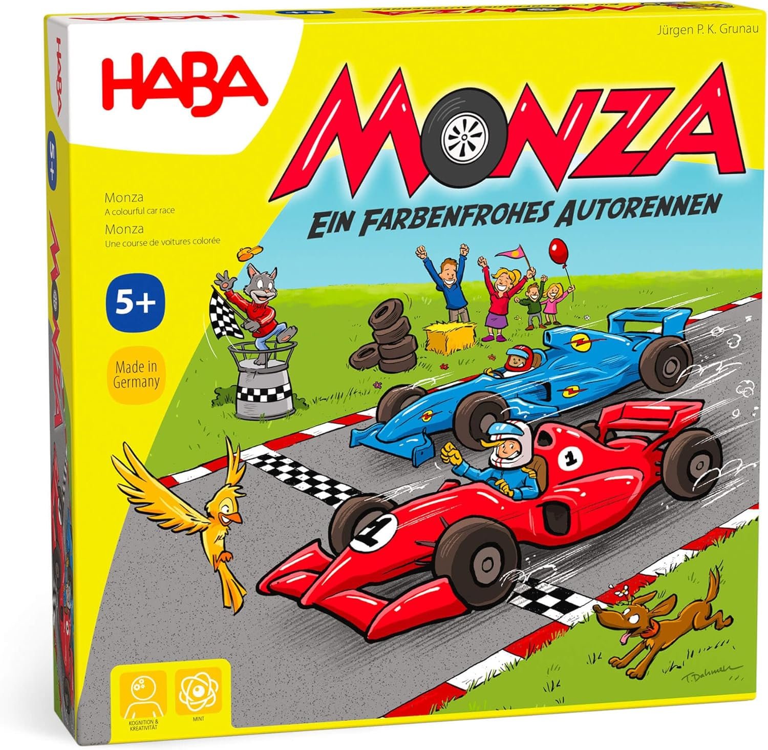 HABA 302247 - Monza, Juego Infantil de Mesa de Dados y Estrategia. Más 5 años
