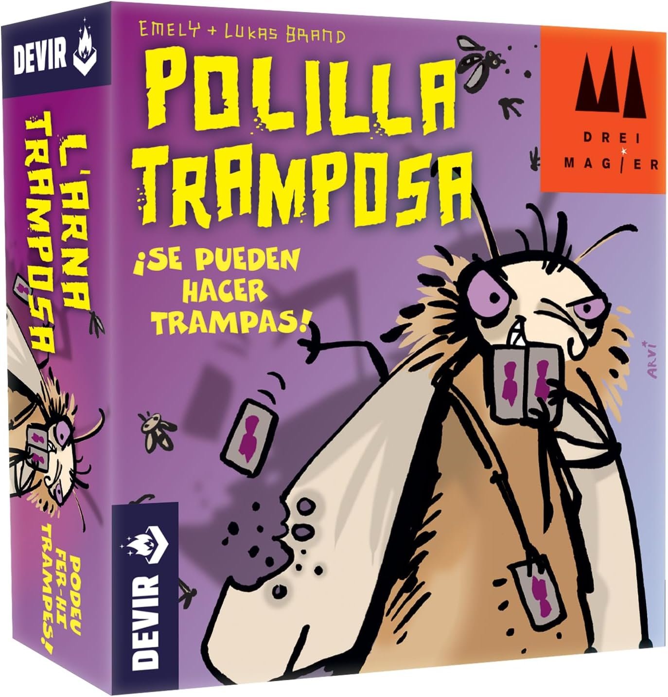 Devir - Polilla Tramposa | Juego de Cartas de Fiesta y Familiar de Rapidez, Trampas y Humor para 3-5 Jugadores, Partidas de 15-25 Minutos, +7 Años | Versión Española