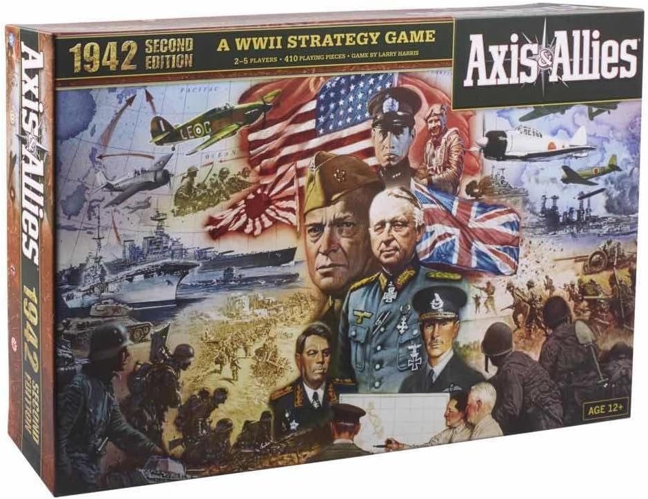 Hasbro Gaming - Avalon Hill Axis & Allies 1942-2da edición - Juego de Mesa de Estrategia de la Segunda Guerra Mundial, para 2 a 5 Jugadores, Edad 12+