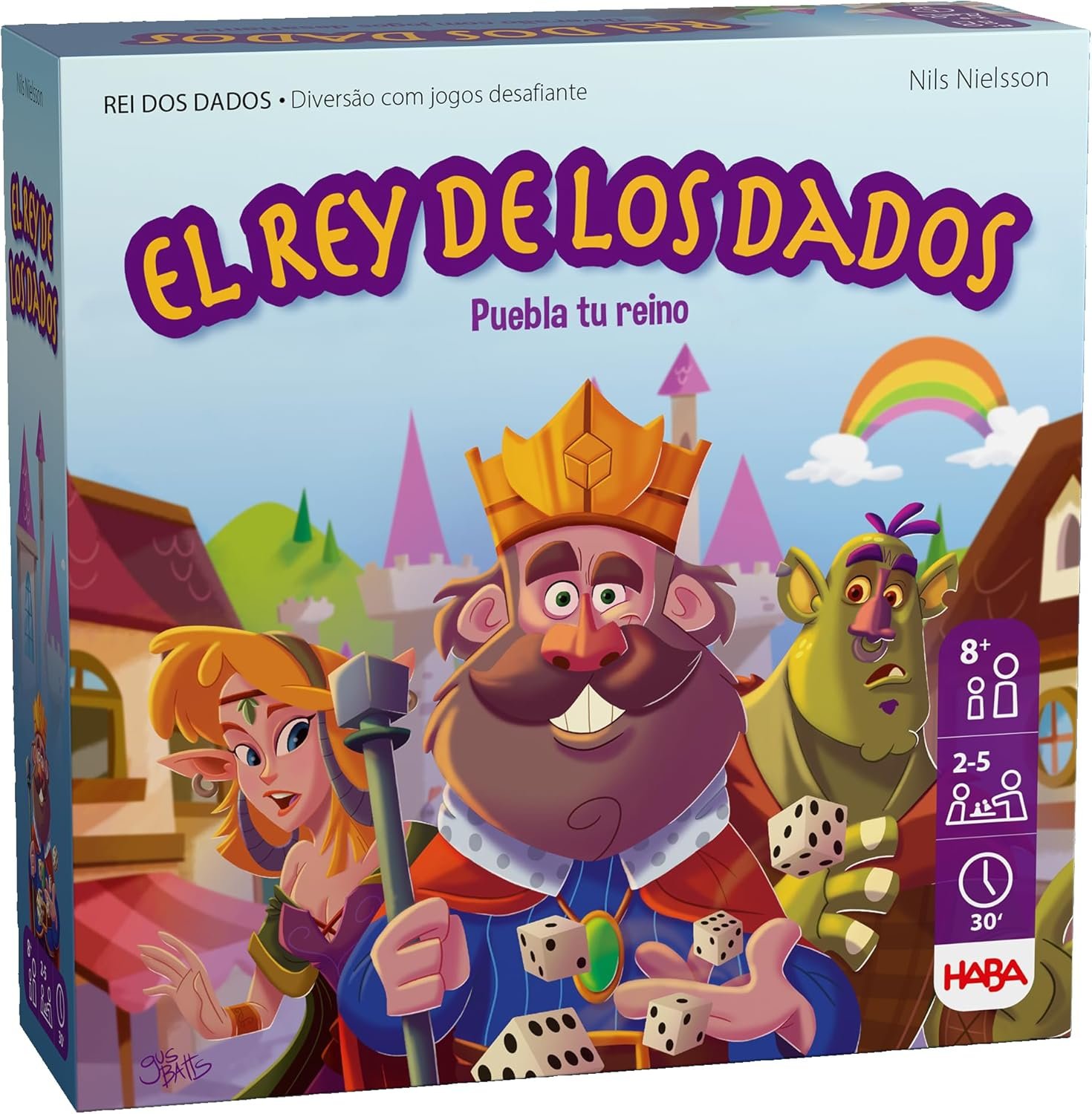HABA 303804 - El Rey de los Dados, Juego Familiar de Mesa de Sociedad. Más 8 años
