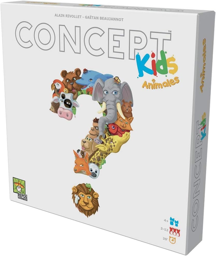 Asmodee Repos Production Concept Kids Animals, Juego de Mesa Infantil