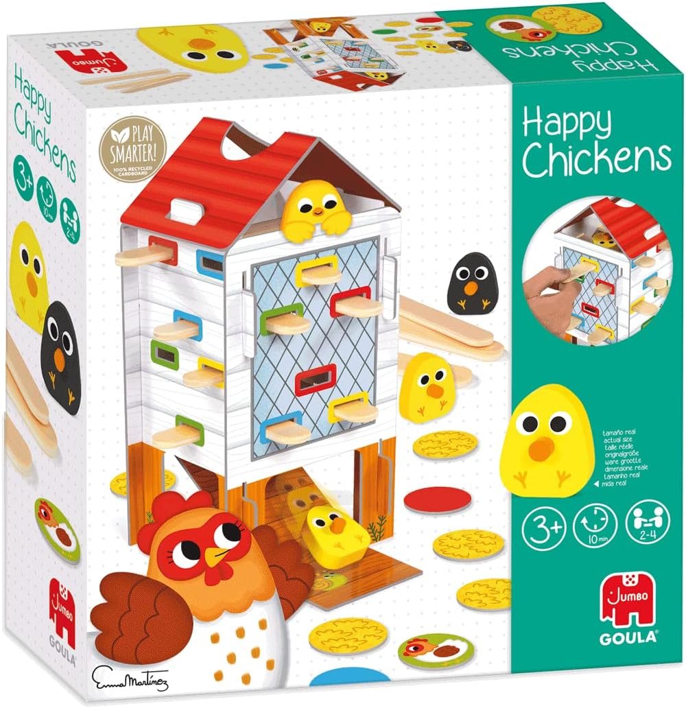 Goula Happy Chickens - Juego de Mesa Educativo Preescolar, + 3 años