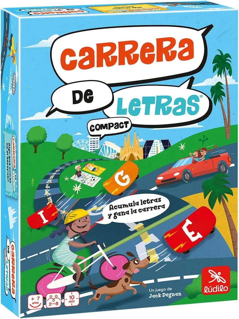 Ludilo - Carrera De Letras | Juegos De Mesa Niños 7 Años O Más | Juegos Reunidos con 108 Tarjetas | Juego Mesa De Cooperación De 2 A 8 Jugadores | Regalos Niño De 7 Años O Más