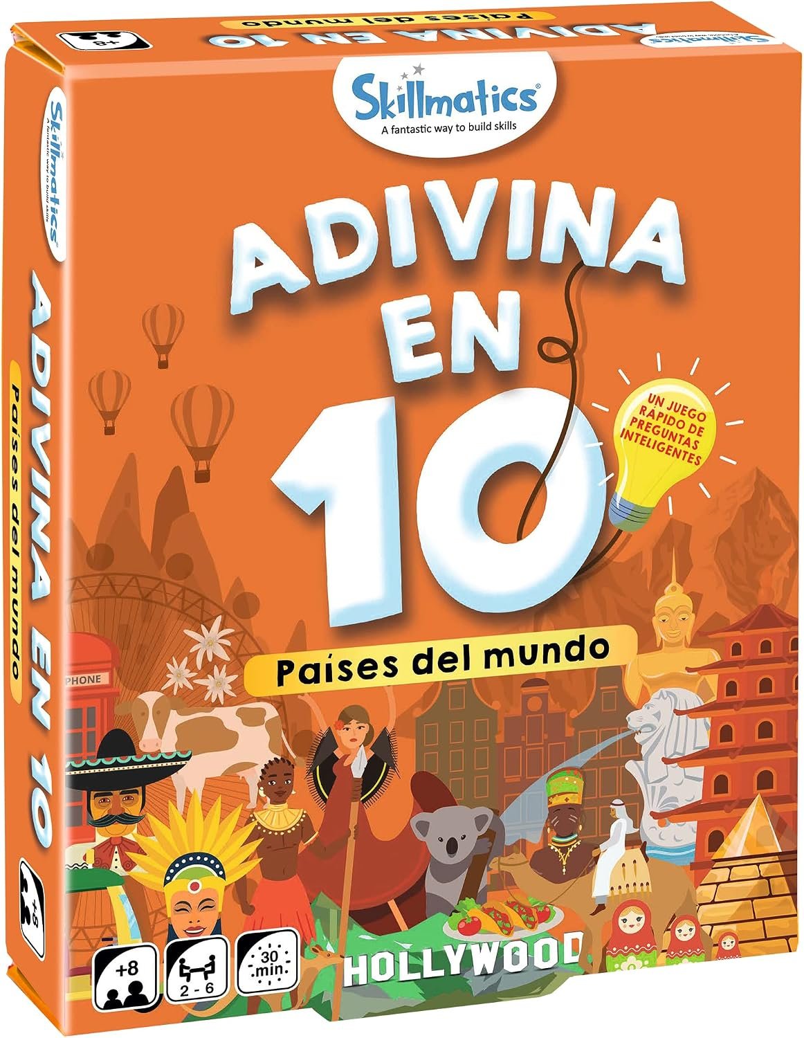 Ludilo - ¡Adivina En 10! Países del Mundo | Juego De Mesa 8 Años | Juego Cartas Niños 8 Años O Más | Juegos De Mesa 30 Min | Juegos de Cartas En Familia