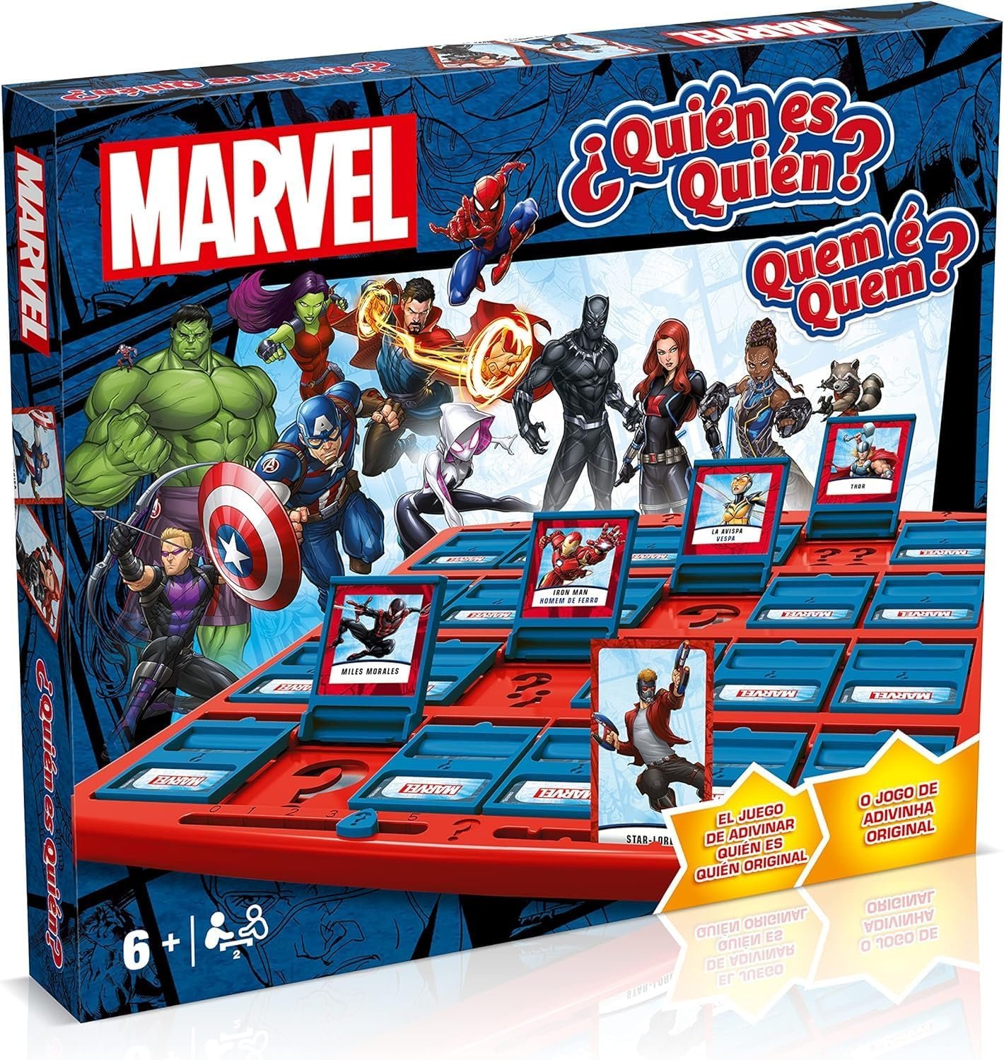 Winning Moves Guess Who Marvel Juego De Mesa Quien Es Quien - Descubre A Los Héroes Y Villanos De Marvel En Este Juego para Superhéroes De 6 Años En Adelante. para 2 Jugadores.