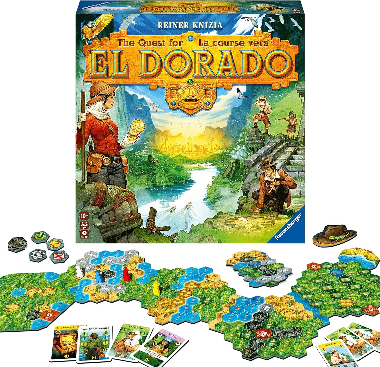 Ravensburger The Quest for El Dorado, Juego de Mesa de Estrategia para niños y Adultos a Partir de 10 años, de 2 a 4 Jugadores