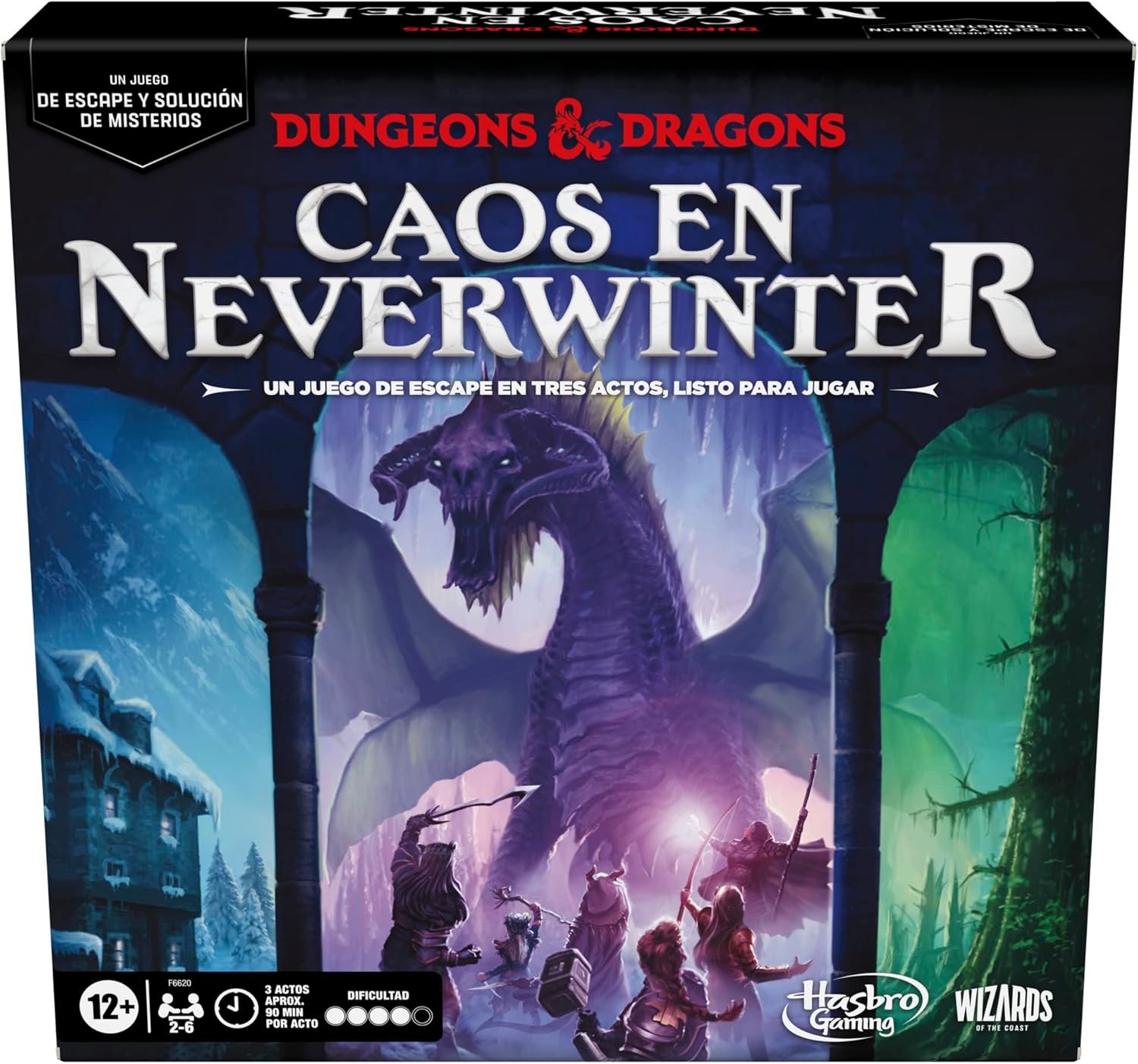 Dungeons & Dragons: Caos en Neverwinter - Un Juego de Escape y solución de misterios - Juego de Mesa cooperativo D&D para 2 a 6 Jugadores