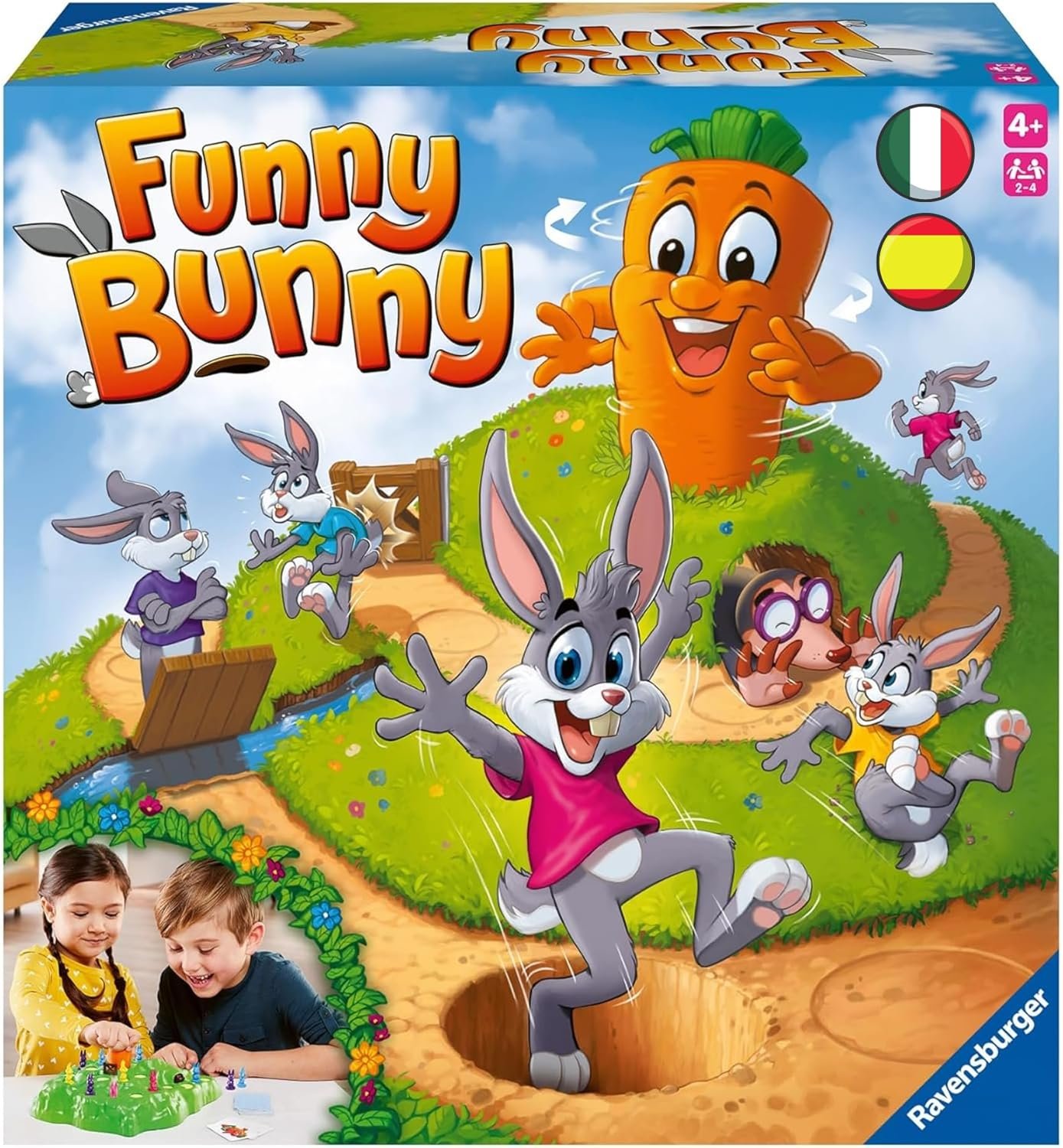 Ravensburger - Funny Bunny, Juego de mesa desde 4 años, +2 jugadores