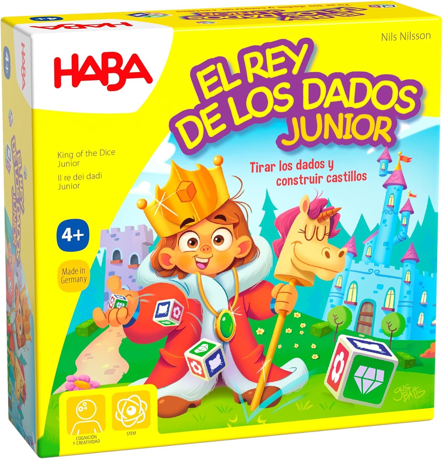 HABA 1307126006 - El Rey de los Dados Junior, Juego Infantil de Mesa de Estrategia. Más 4 años