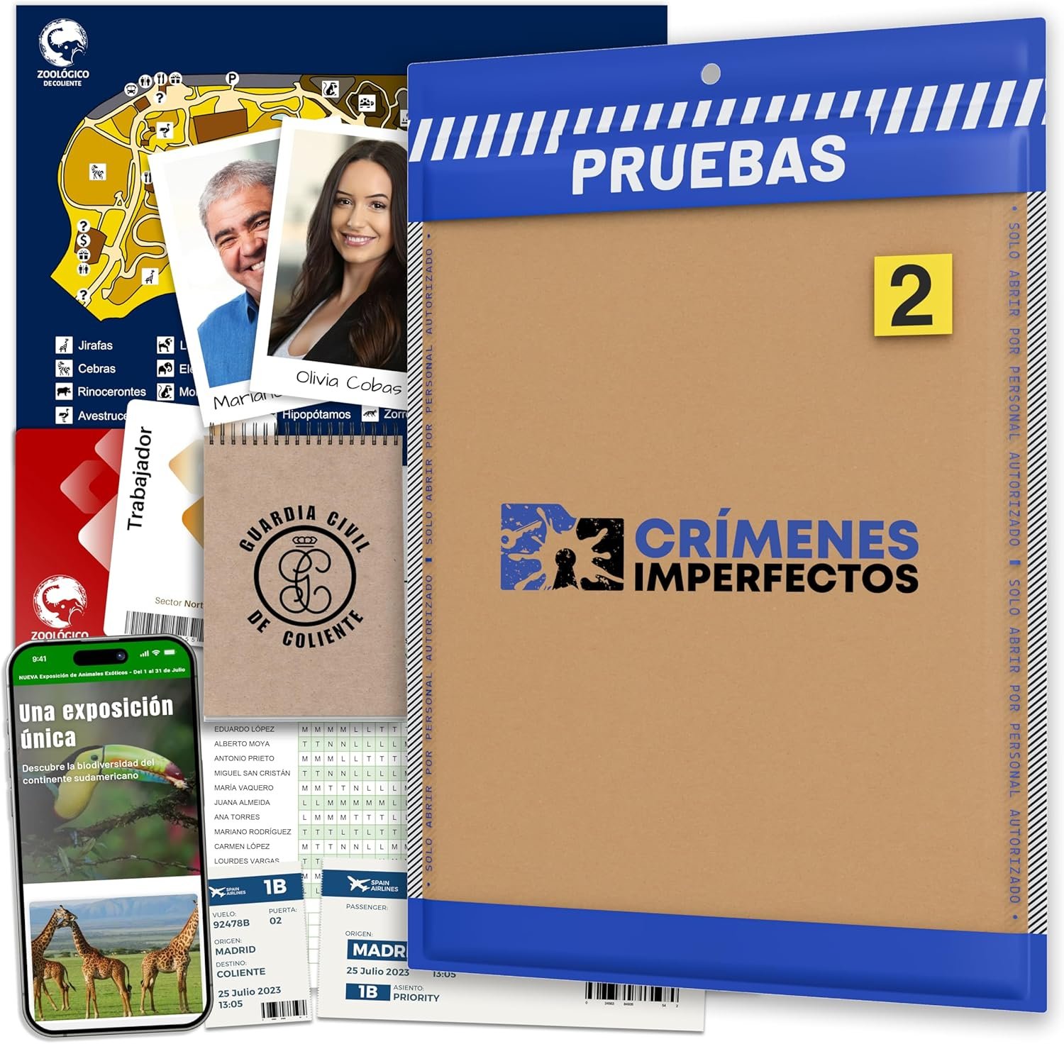 Caso 2: El Crimen de Coliente. Juegos de Mesa Adulto, Casos Policiales para Resolver Misterio en Casa, Escape Room Juego de Mesa Resuelve el Crimen como Detective.