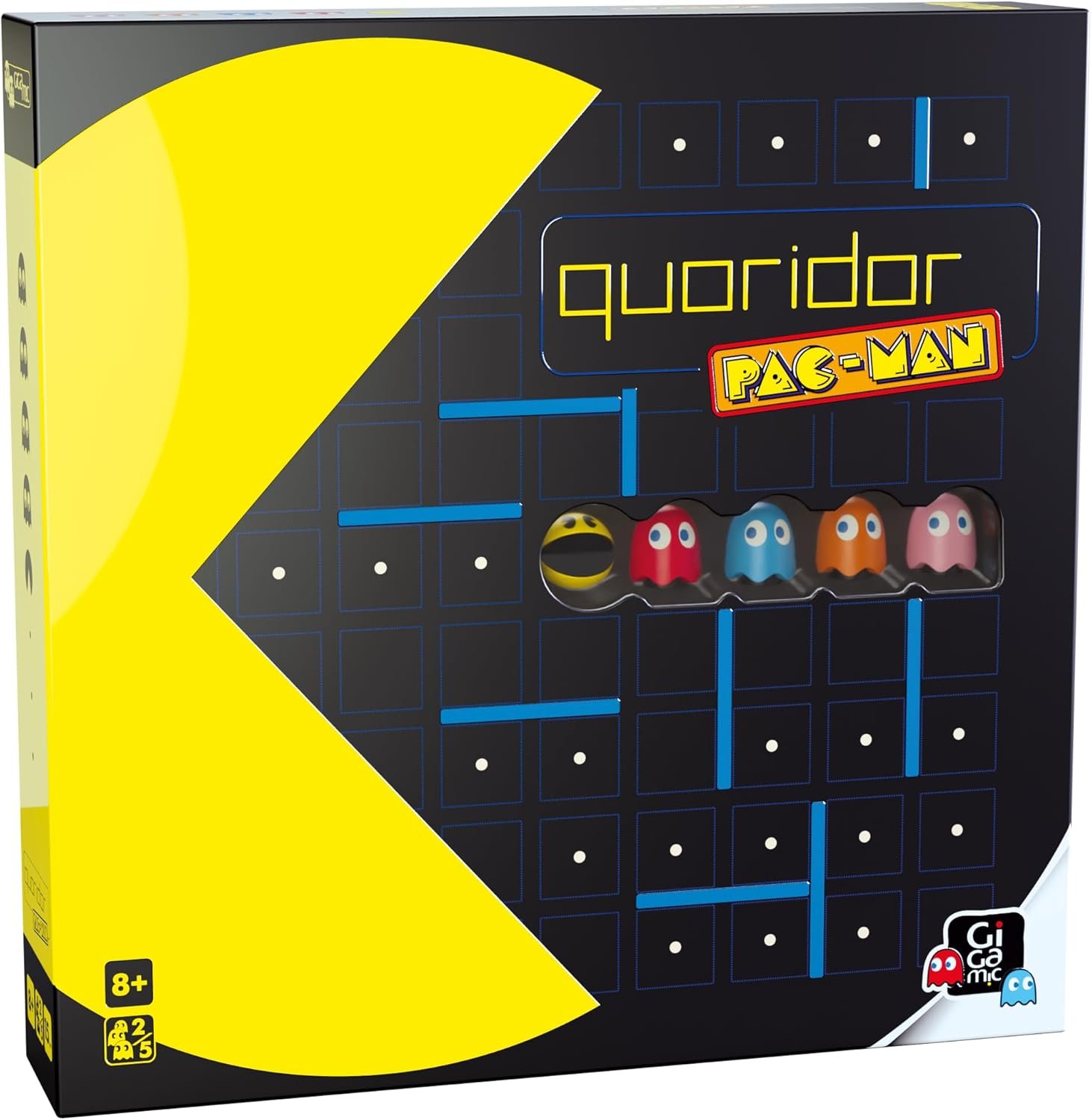 Gigamic QUORIDOR Pacman – El Juego de Estrategia y reflexión – Ideal para Toda la Familia – a Partir de 8 años.