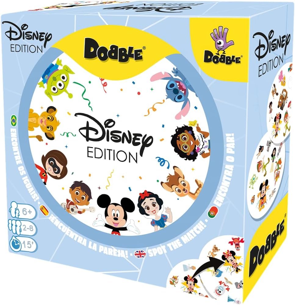 Asmodee Dobble Disney Edition, Juego de Cartas de Acción y Reflejos