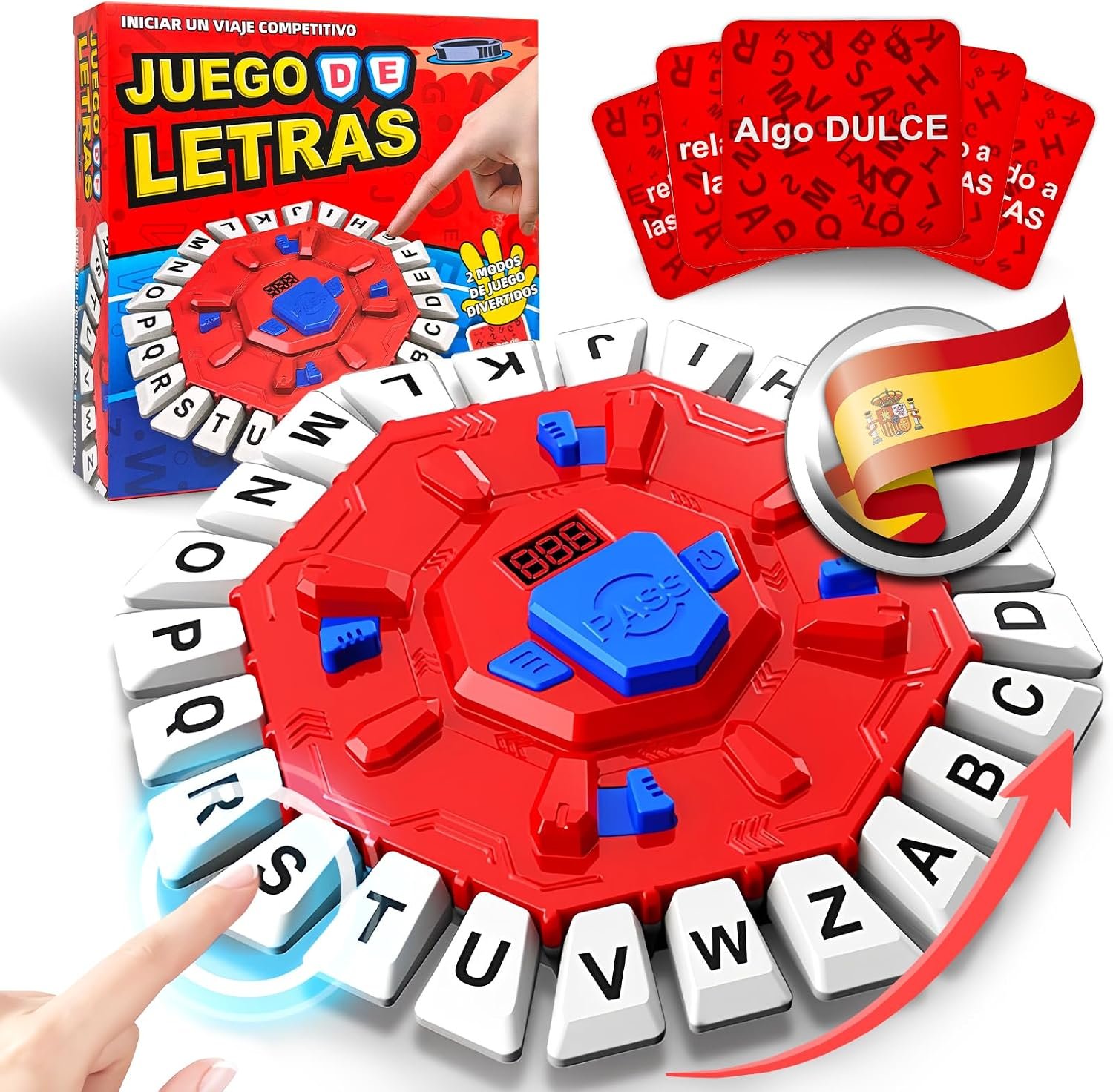 RoserRose Juego de Mesa en Español, Juego de Palabras, 2 Modos de Juego, 35 Tarjetas (140 Categorías), Portátil y Educativo, Ideal para Familias y Fiestas (A)