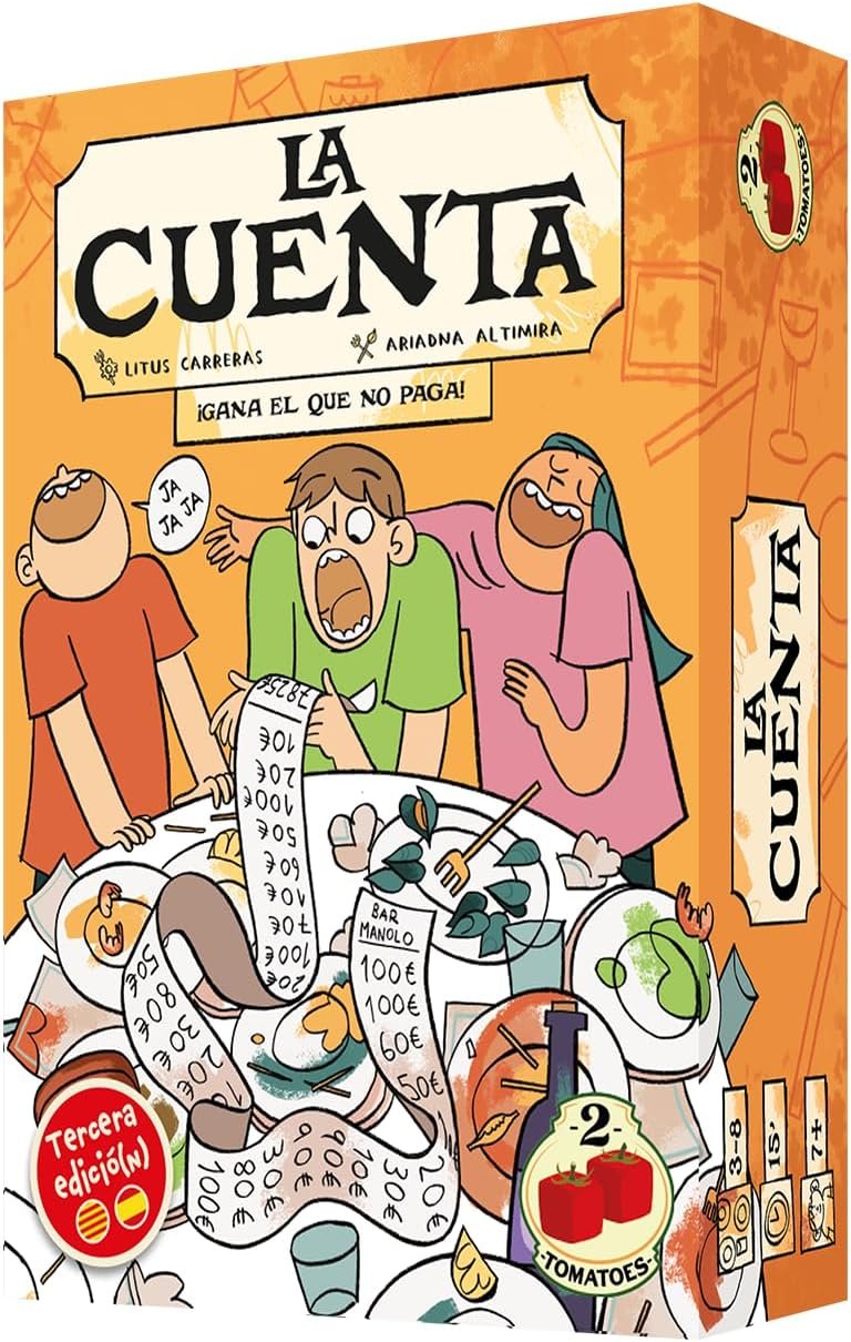2Tomatoes Games | La Cuenta | Juego de Cartas de Tapas y Risas | Partidas Rápidas 10-20 min | ¿Quién se quedará sin dinero? | 3-8 Jugadores | Multilingüe
