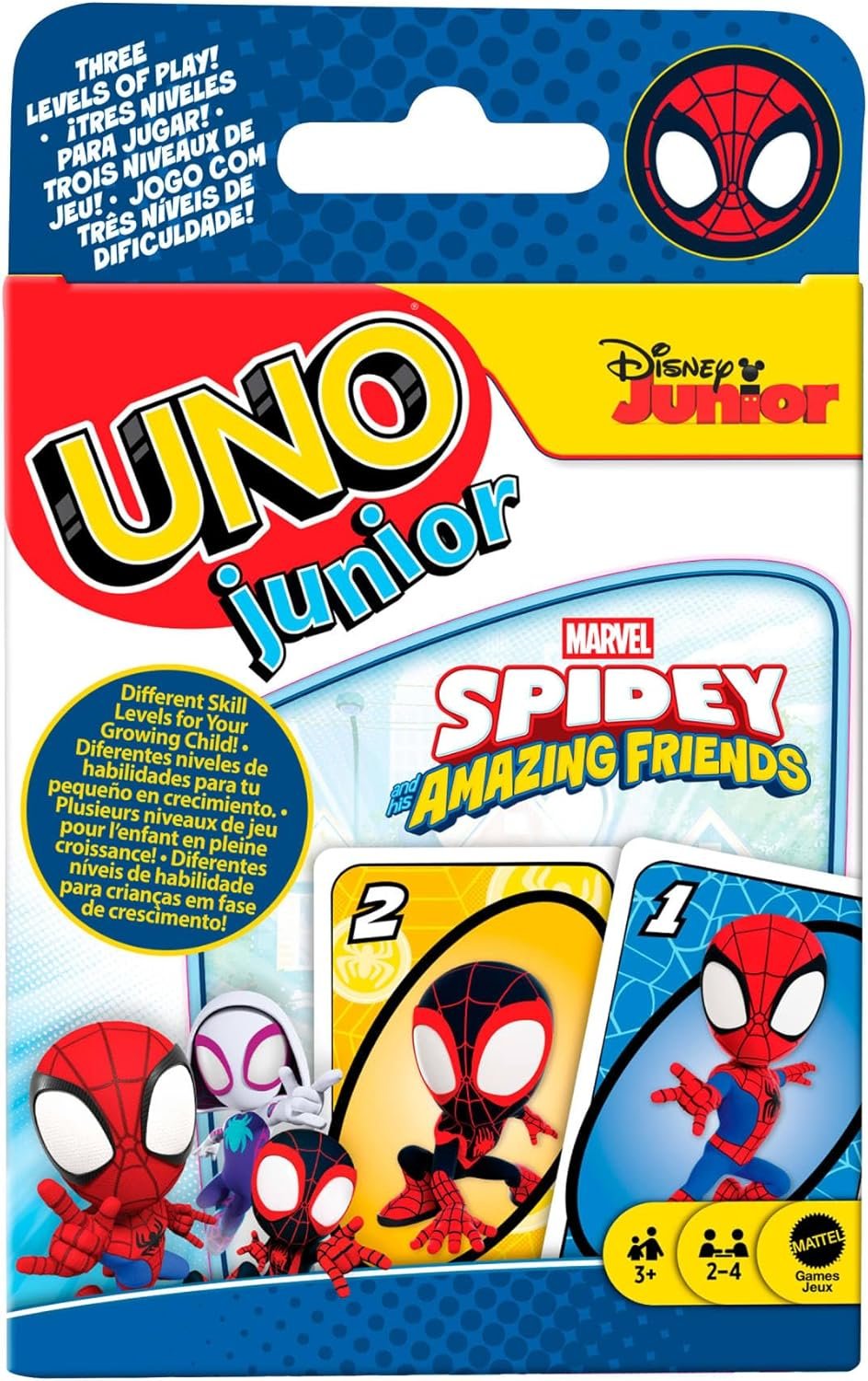Mattel Games UNO Junior Marvel Spidey y Sus increíbles Amigos