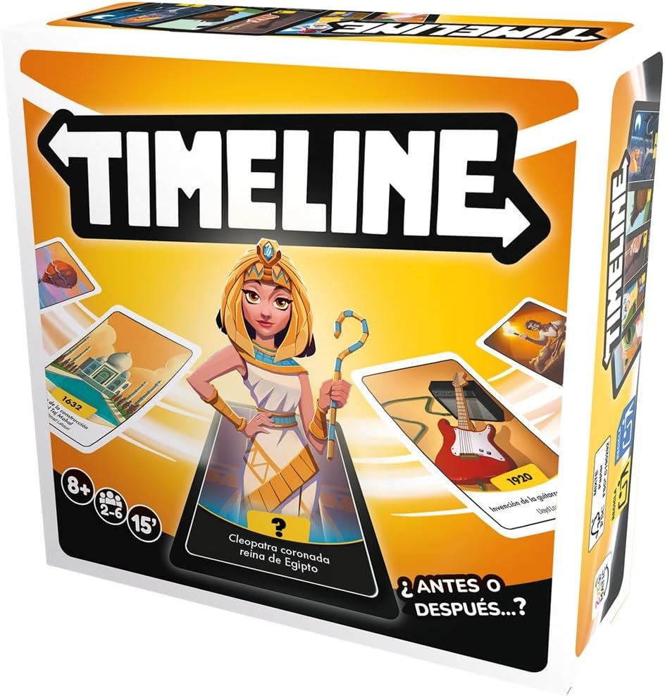 Asmodee Timeline, Juego de Cartas Educativo de Historia y Cultura General
